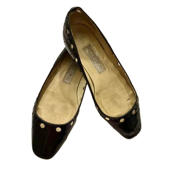 Jimmy Choo Shoes - Jimmy Choo Patent Leather Flats with Cutout Details sz. 6.5